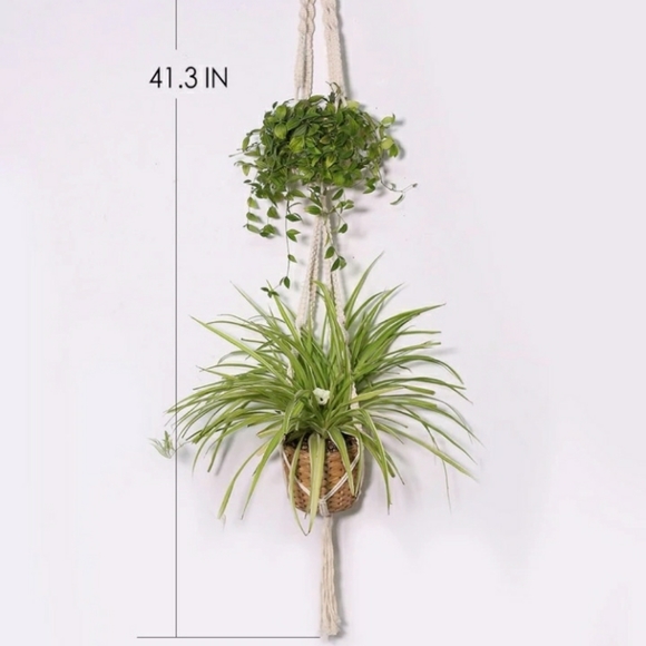 Double Layered Macrame Plant Hanger - Picture 4 of 4
